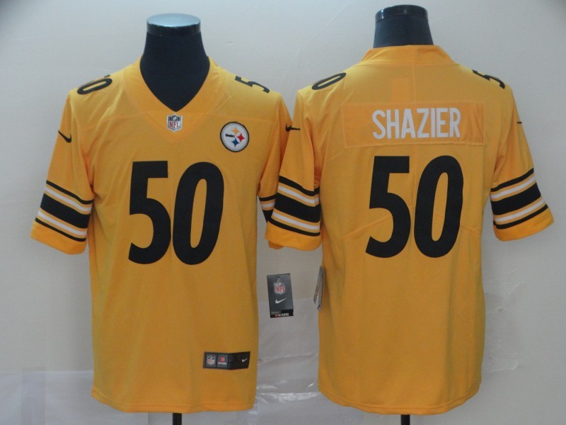 Men's Pittsburgh Steelers Ryan Shazier #50 Gold Inverted Team Jersey